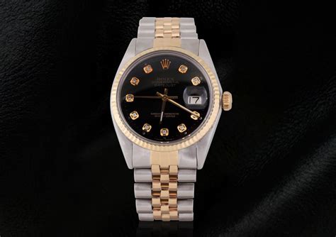 rolex superlative chronometer two tone black face|rolex black dial.